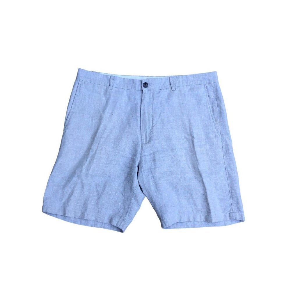CLUB MONACO Maddox Fit Shorts 36 100% Linen Men's Chino Bottoms Beige​​​​​